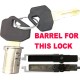 B&D Roller Garage Door Lock Barrel & 2 Keys