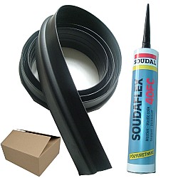 14ft 6” - 20mm High Garage Door Rubber Floor Threshold Seal Kit 