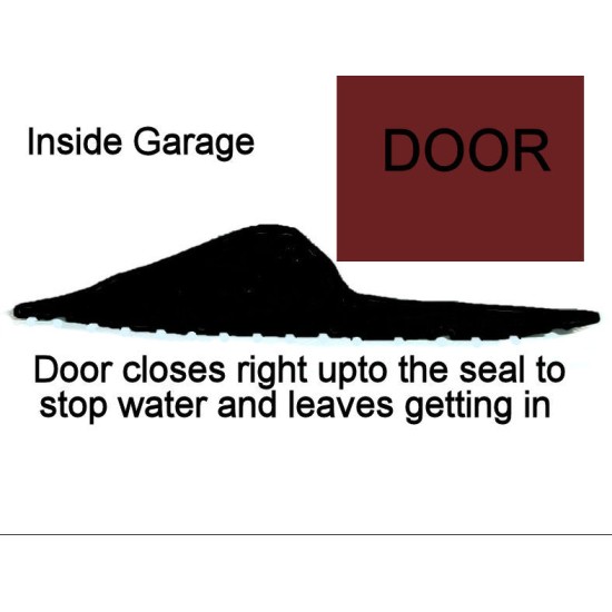 14ft 6” - 20mm High Garage Door Rubber Floor Threshold Seal Kit 