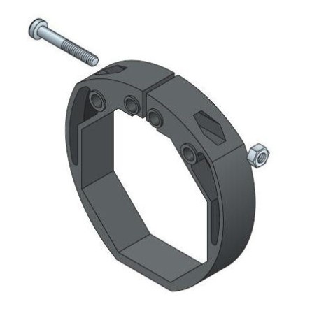 60mm Roller Door Octagonal Locking Ring 55mm lath