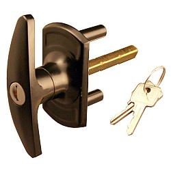 Compton T-handle Garage Door Lock 75mm Shaft