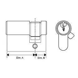 Euro Cylinder Single Side Door Lock Barrel