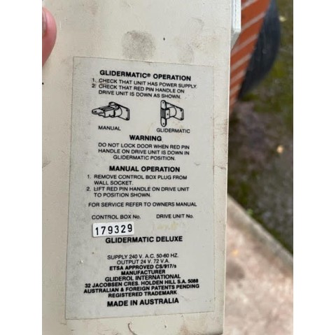 Gliderol GENUINE TM-27MHz TM27 handset Gliderol GENUINE TM-27MHz TM27 handset