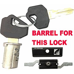 Gliderol new-style Inline Roller Shutter Lock 5 inch - Barrel & 2 Keys