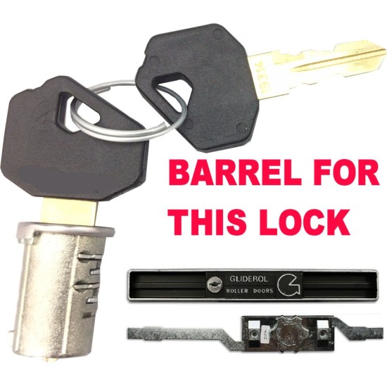 Gliderol OLD STYLE Inline Roller Shutter Lock 9.5" - Barrel & 2 Keys Gliderol OLD STYLE Inline Roller Shutter Lock 9.5" - Barrel & 2 Keys