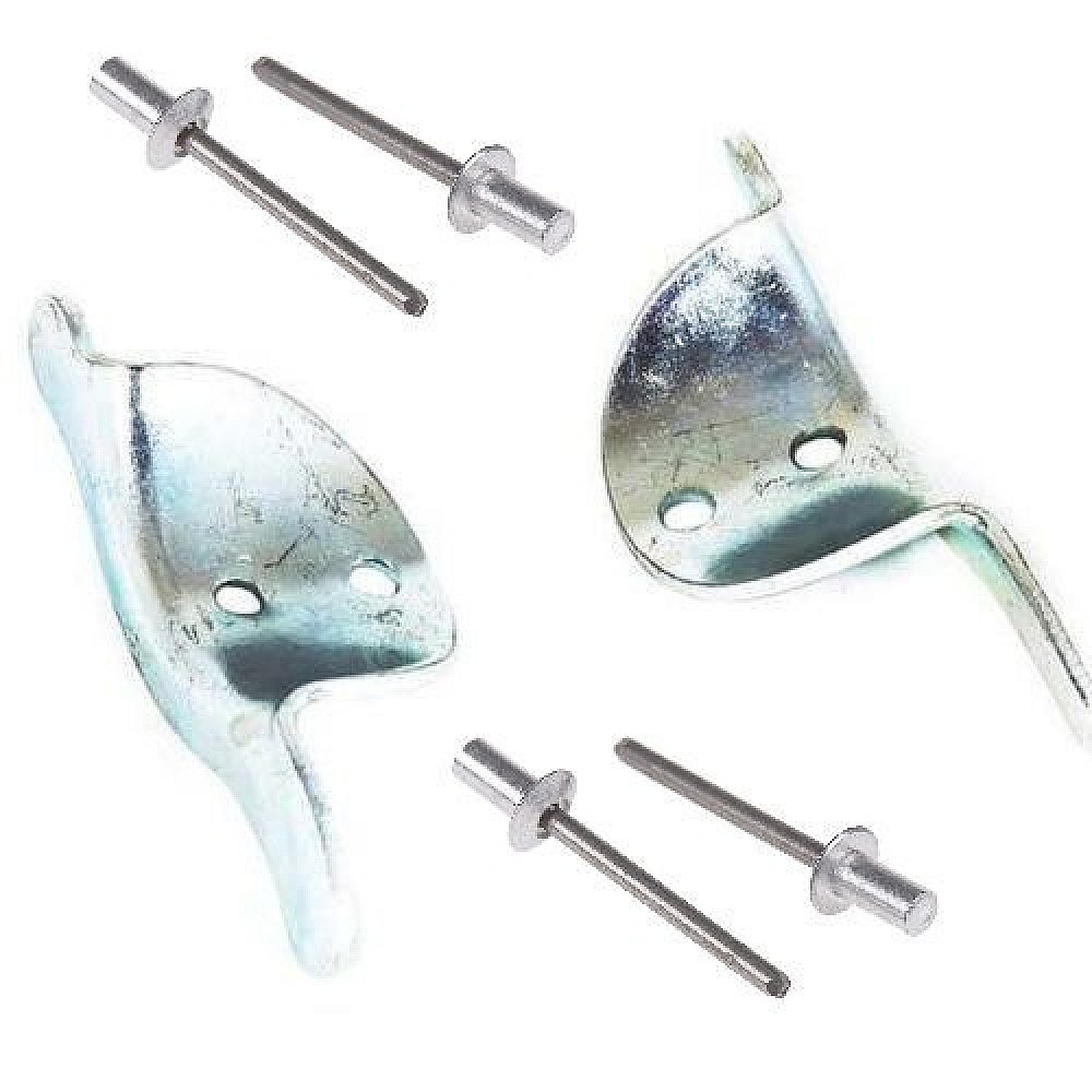 PAIR Roller Shutter Door Pressed Steel END LOCKS for 77mm slat (lath) by UK Garage Door Parts