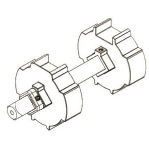 Roller Shutter Door Metal Dummy End 18mm Shaft - 60mm Octagonal