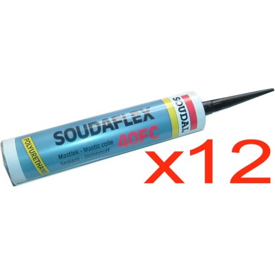 12 x SOUDAFLEX 40FC Adhesive HEAVY DUTY SEALANT 310ml Tubes - Black