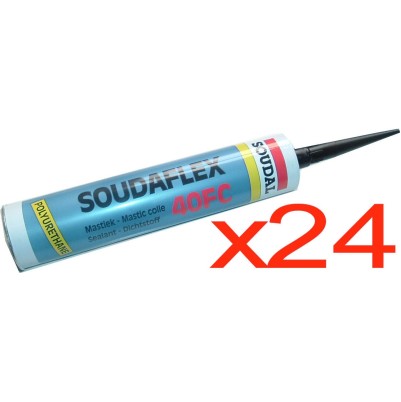 24 x SOUDAFLEX 40FC Adhesive HEAVY DUTY SEALANT 310ml Tubes - Black 24 x SOUDAFLEX 40FC Adhesive HEAVY DUTY SEALANT 310ml Tubes - Black