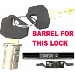 STEEL LINE Old Style Garage Roller Shutter Door Lock - Barrel & 2 Keys