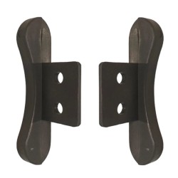 PAIR Roller Garage Door Push Fit Nylon END LOCKS for 2" slat (lath) - 63mm Overall