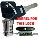 STEEL LINE Later Style Black Garage Roller Shutter Door Lock - Barrel & 2 Keys