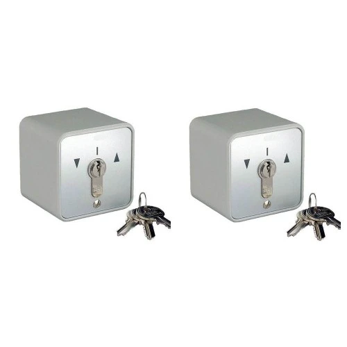 Pair of KEYED ALIKE Roller Shutter Industrial Key Switches - IP54