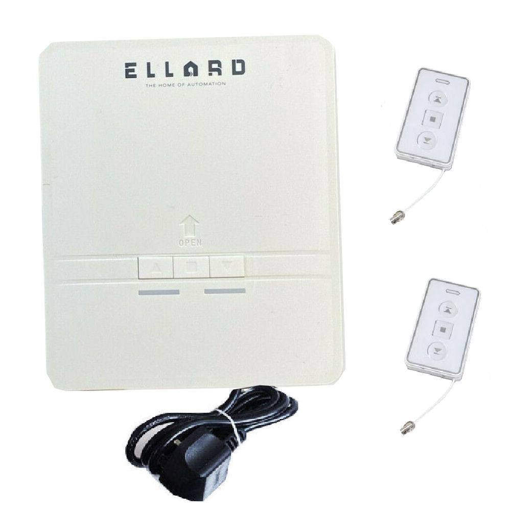 Ellard Genesis Roller Shutter Remote Control Unit & 2 Handsets - With White Genesis Handsets
