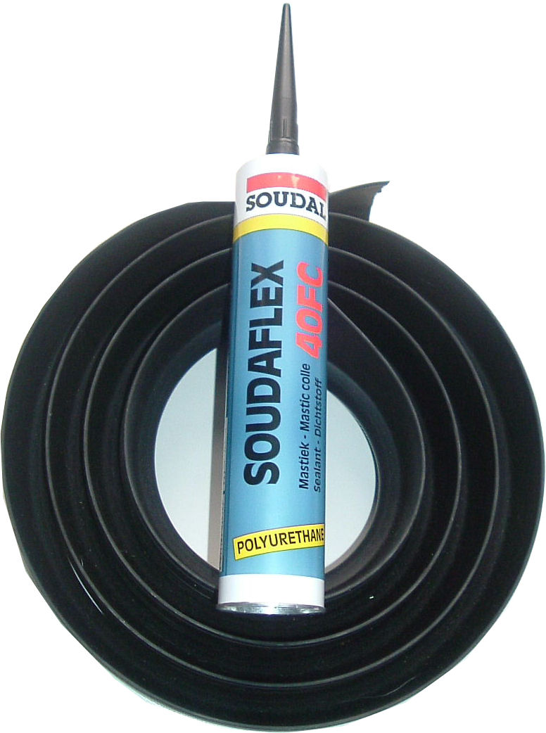 8ft 6” - 20mm High Garage Door Rubber Floor Threshold Seal Kit