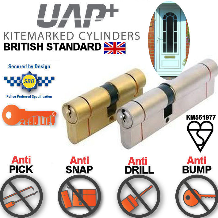 UAP High Security Door Lock Euro Profile Cylinder Barrel Keyed A Like 1* 100mm 