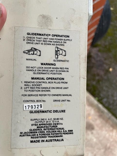 Gliderol 1 channel 27MHz handset Gliderol 1 channel 27MHz handset