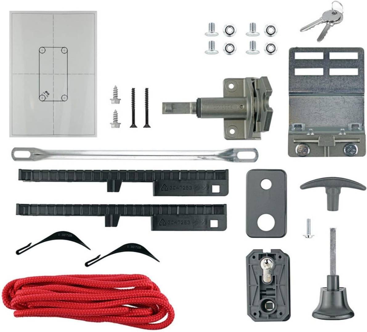 Hormann/Garador Folding Sectional Door Full Lock & Handle Kit Assembly Hormann/Garador Folding Sectional Door Full Lock & Handle Kit Assembly