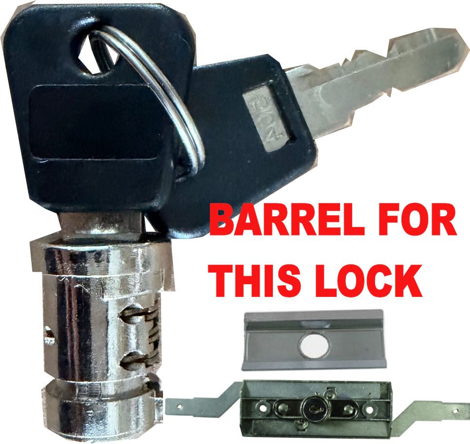 STEEL LINE Later Style Garage Roller Shutter Door Lock - Barrel & 2 Keys