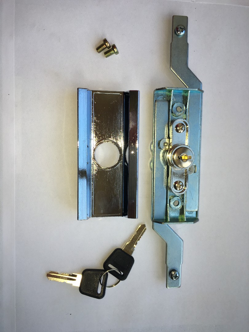 Steel Line Inline Roller Shutter Lock - Chrome Steel Line Inline Roller Shutter Lock - Chrome