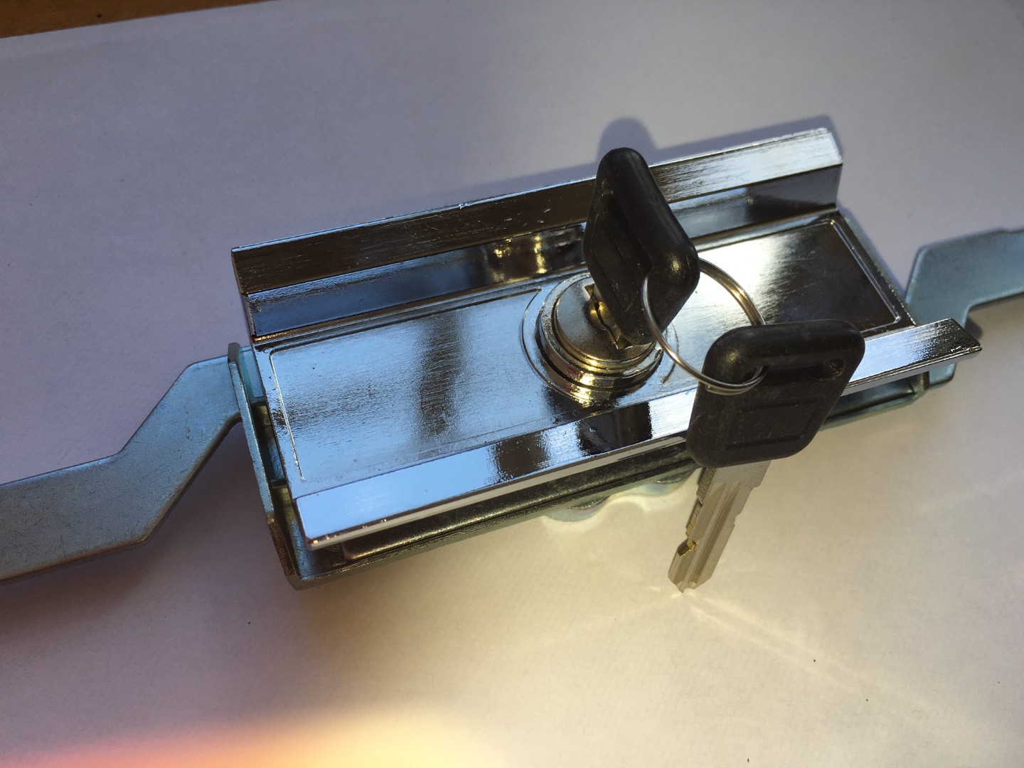 Steel Line Inline Roller Shutter Lock - Chrome Steel Line Inline Roller Shutter Lock - Chrome