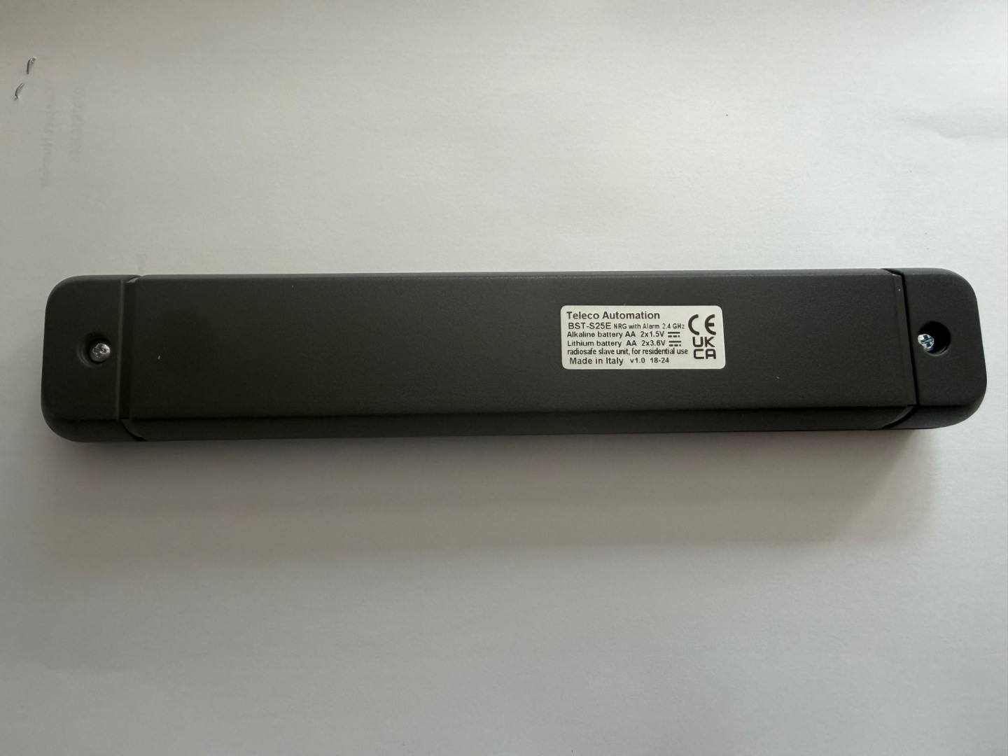 Teleco Automation Bottom Slat Transmitter - 3.6V BST-S25E - Alarm