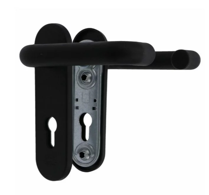 Nemef Black Fire Resistant Handle Lever Set - 8mm Spindle