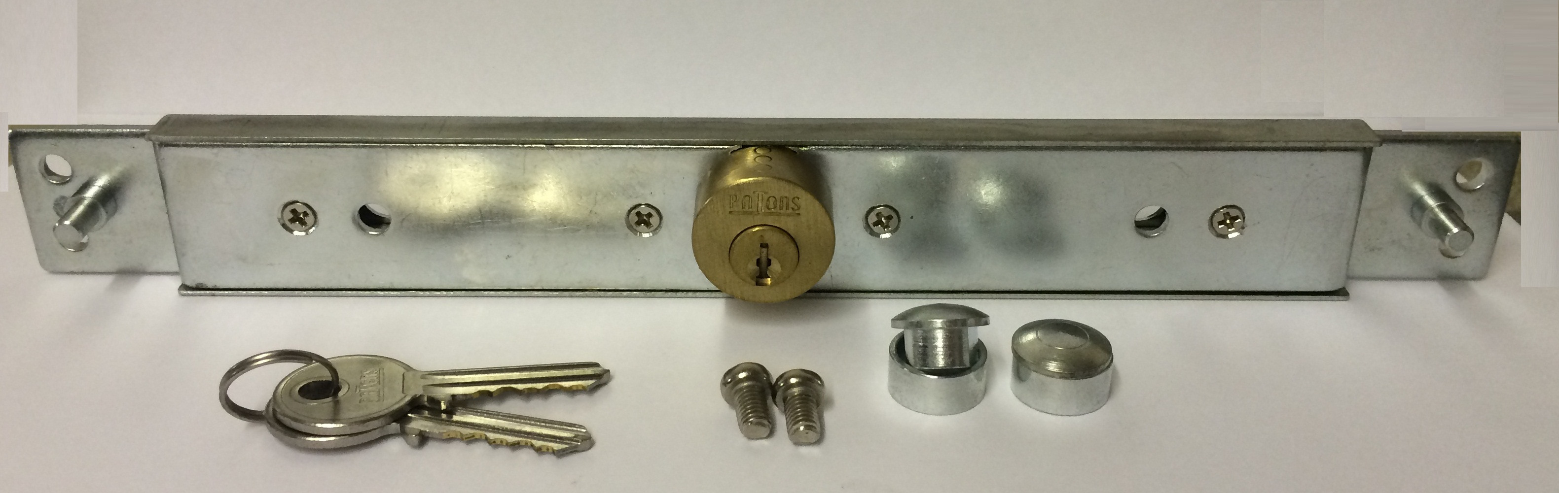Roller Shutter Centre Door Lock Ultra Narrow - 200mm x 30mm x 10mm Body