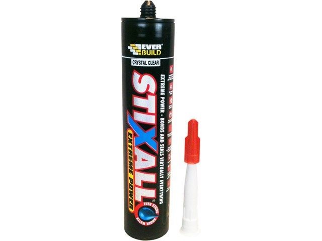 EVERBUILD STIXALL Adhesive HEAVY DUTY SEALANT 300ml - CLEAR EVERBUILD STIXALL Adhesive HEAVY DUTY SEALANT 300ml - CLEAR
