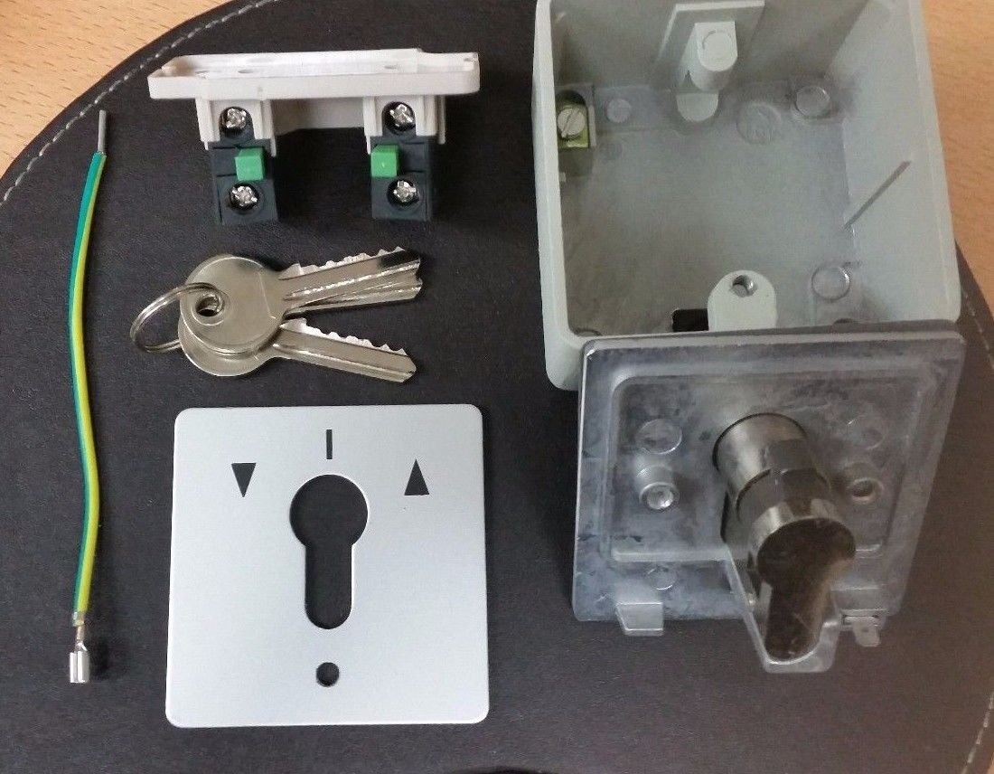 Pair of KEYED ALIKE Roller Shutter Industrial Key Switches - IP54 Pair of KEYED ALIKE Roller Shutter Industrial Key Switches - IP54