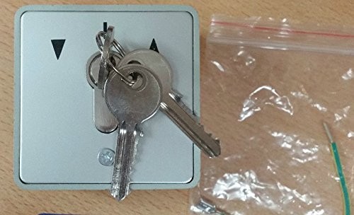 Pair of KEYED ALIKE Roller Shutter Industrial Key Switches - IP54 Pair of KEYED ALIKE Roller Shutter Industrial Key Switches - IP54
