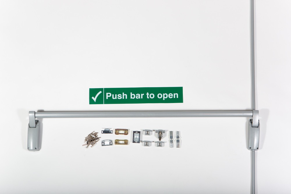 Single Push Bar Non-Handed Vertical Panic Bolt - For Escape Doors Emergency Exit